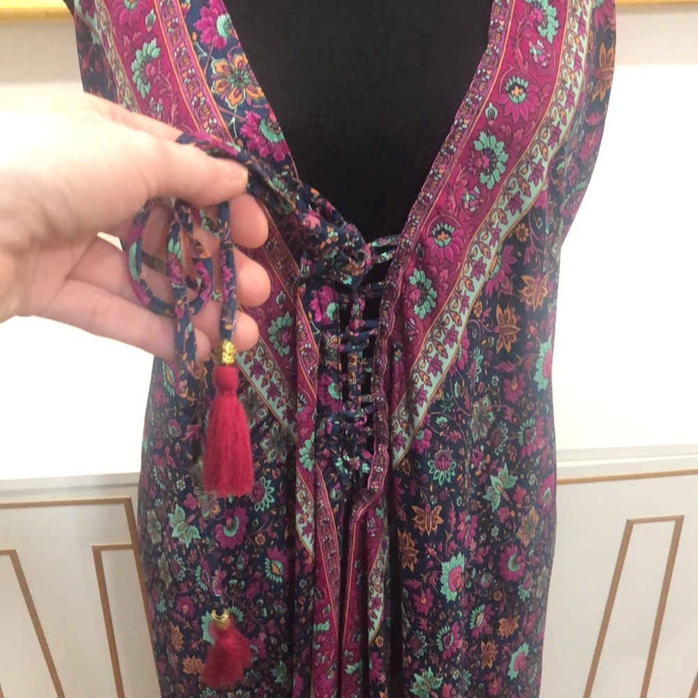 Silk Floral Maxi Dress - One Size - Picture 4 of 8